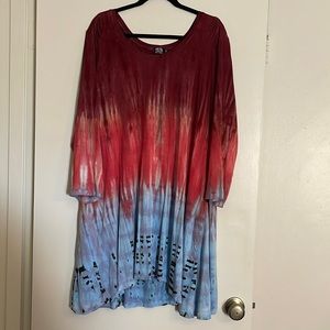 Beautiful tricolor Art of Cloth tunic/dress with pockets.